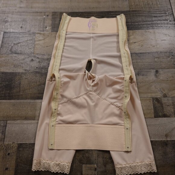 ContourMD Post Surgery Compression capri leggings slit crotch women's XL rose - Picture 4 of 12